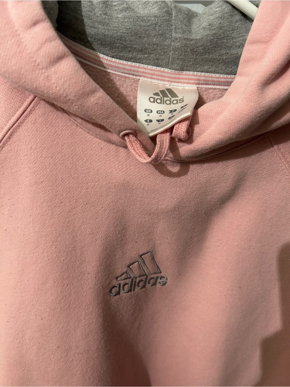 adidas Pink Crewneck Sweatshirt with Embroidered Logo
